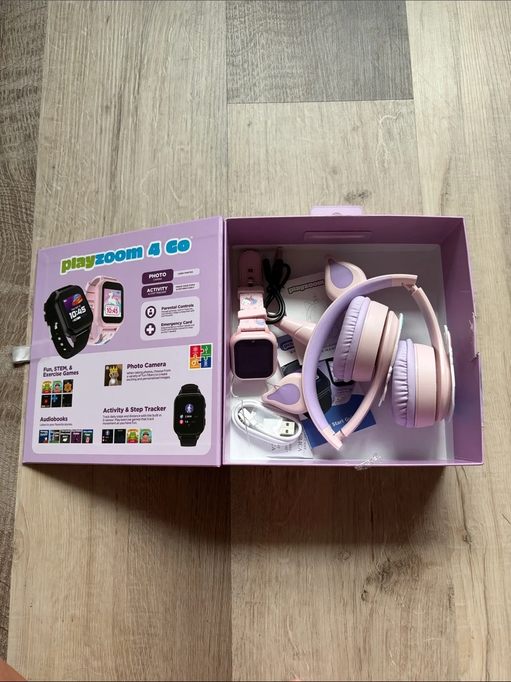 Kids Unicorn Headphones and Smartwatch Set - Pink & Purple
